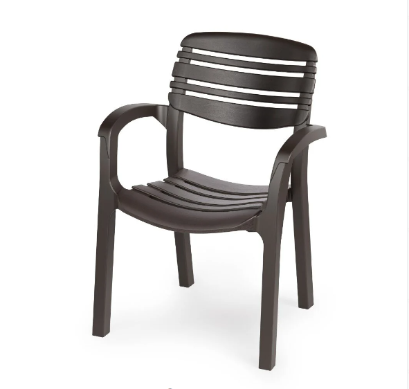  Кресло садовое пластиковое 585х560х830мм мокко М8943