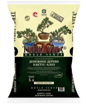  Почвогрунт 5л Денежное дерево, кактус, алоэ Terra Vita/Живая земля 