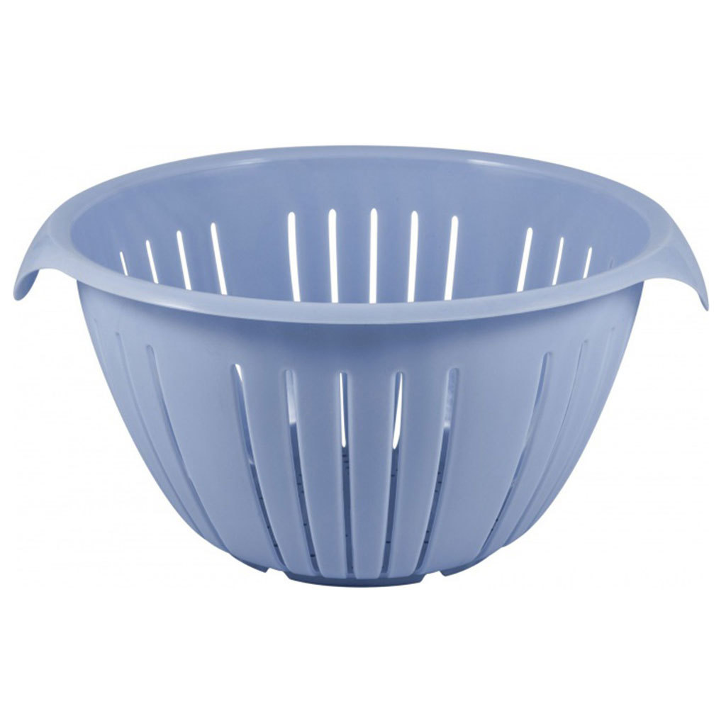  Дуршлаг пластиковый 3л с двумя ручками туман-голубой РТ9071ТГ-22 Stockholm