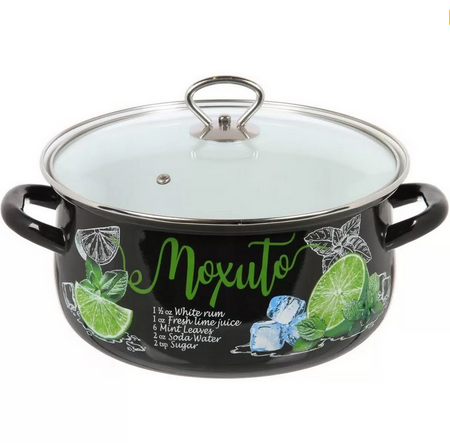  Кастрюля 2л эмалированная Мохито 61915-103/4.01-У4