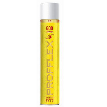  Пена монтажная бытов 600мл PROFFLEX ADVANCED 911535/70220