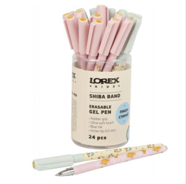  Ручка гелевая стираемая синяя LOREX Kids Shiba Band 0,5мм 247254