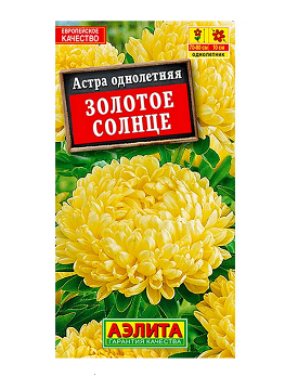  Астра Золотое солнце пионовидная цв Аэлита