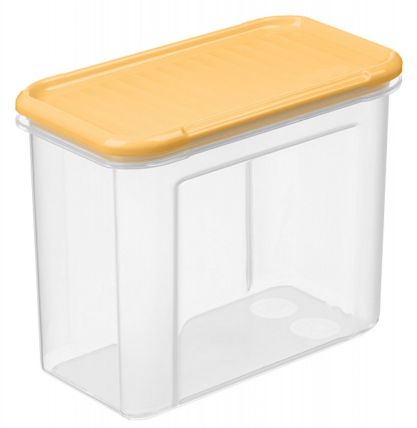  Емкость 1л д/сыпуч продукт прямоуг дозат блед-желт 221112004/01 Modena