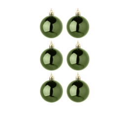  Набор шаров 6шт 60мм зеленый 372-711