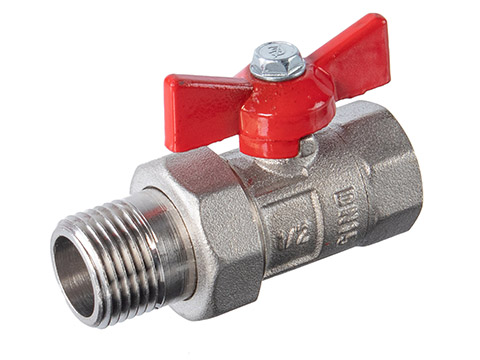  Кран шаровой 3/4" г/ш американка бабочка DN-20 Галлоп 132