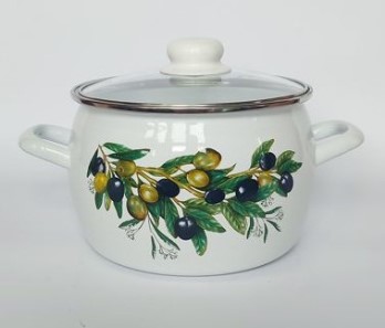  Кастрюля эмалир. 5,0л Оливковая ветвь С-4216АП2/4