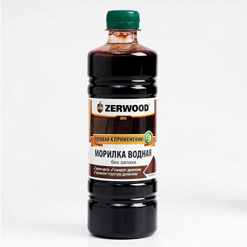  Морилка водная для дерева красное дерево 0,5л Zerwood MV Ижсинтез Ж