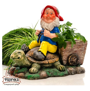  Фигура Гном с черепахой F08837