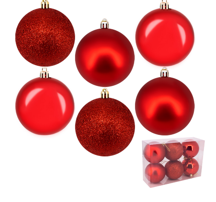  Набор шаров 6шт 80мм красный 151-991