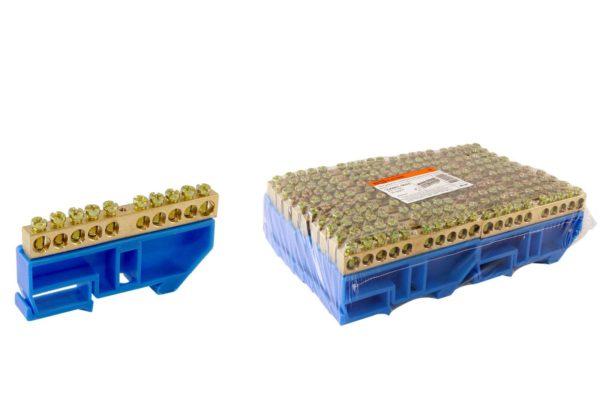  Шина нулевая 8*12мм 10 групп по центру на DIN-рейку SQ0801-0032 TDM