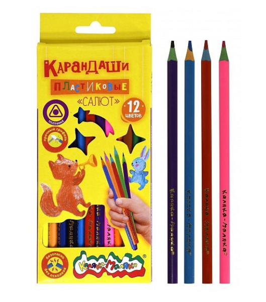  Карандаши цветн 12цв Каляка-Маляка Салют 238204