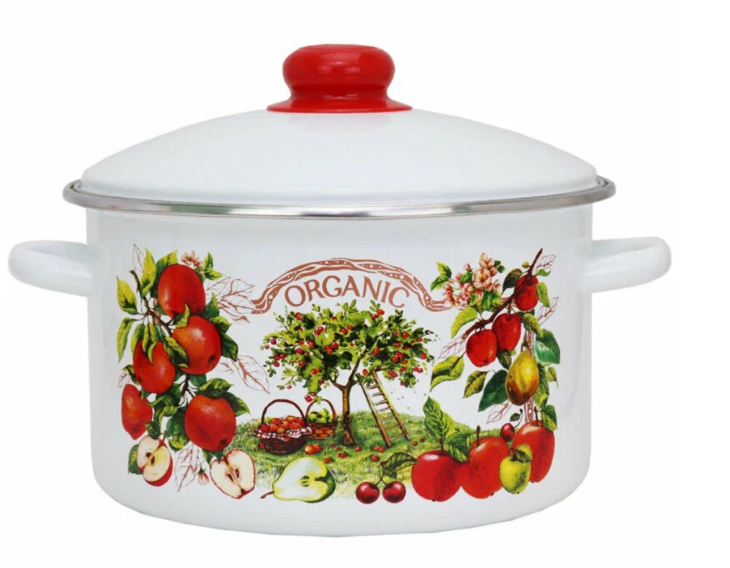  Кастрюля эмалир. 3л  01-Б1612/4-Organic