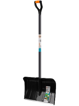  Лопата снеговая 380*490мм пласт 0364-Ч Сахара ал/план дер/чер/Vруч 