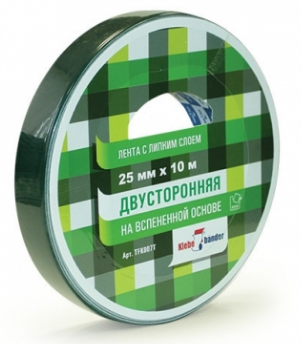  Двухсторонний скотч 19мм х10м вспененая основа TFK005T Klebebander
