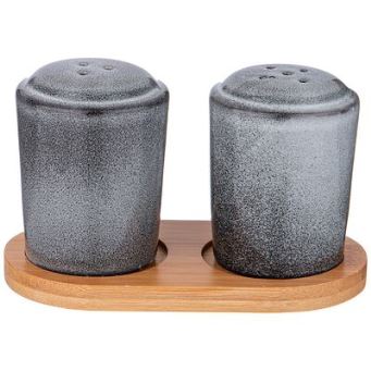  Набор д/специй керамика 2пр Graphite дер.подст 474-242 Lefard