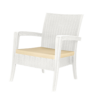  Подушка для кресла-дивана Rattan 600х560х50мм слон.кость Ola Dom