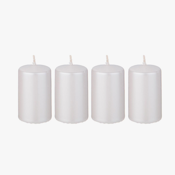  Набор свечей из 4 штук d4х7см жемчужный 348-862 GARDA DECOR