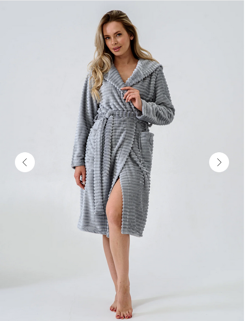  Халат жен р.54 серый "Волна" 2346-Вф