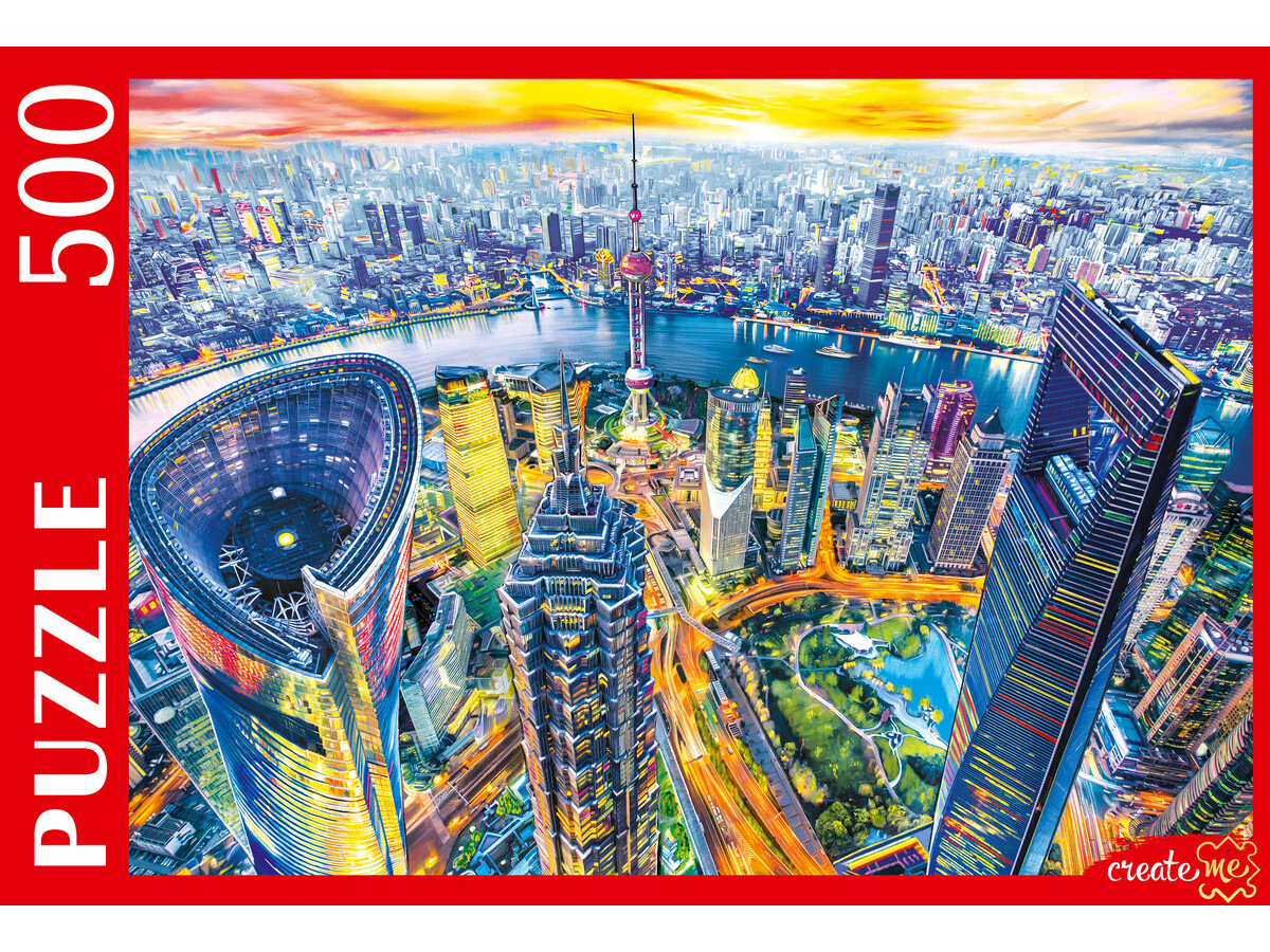  Пазл 500 Вид на Шанхай Ф500-7125 834-238