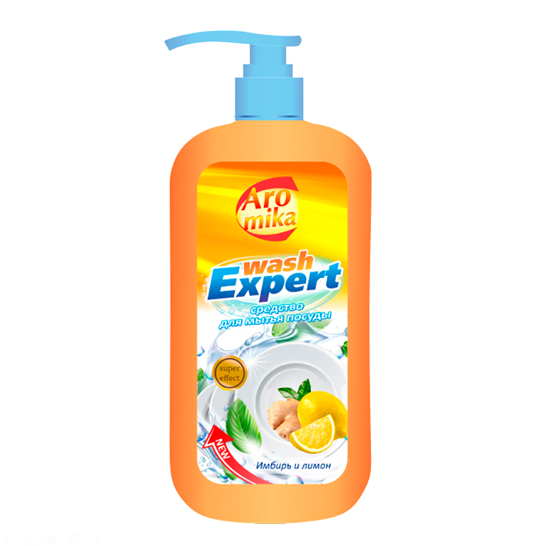  Средство для посуды 1,1л Имбирь и лимон WASH EXPERT Аромика