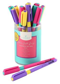 Ручка пиши-стирай гелев Lorex Neon Slim Soft Grip 0,5 мм синий 211849