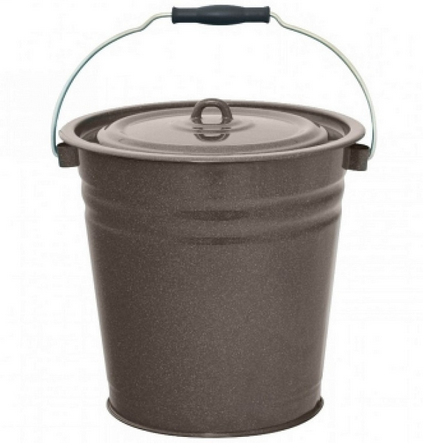  Ведро эмалированное 12л Коричневый рябчик С-1224/Рк