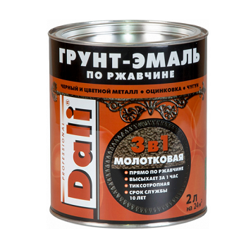  Грунт-эмаль по ржавчине молотк. бронза 2л арт.20338 DALI Рогнеда