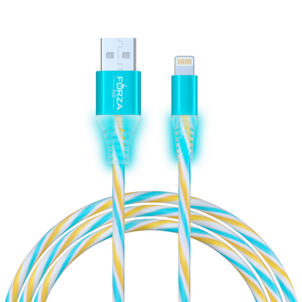  Кабель для зарядки iP 1м 1,5А FORZA Конфетти 443-037