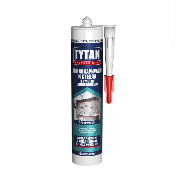  Герметик силиконовый для аквариума и стекла 280мл бесцветный Tytan Prof 