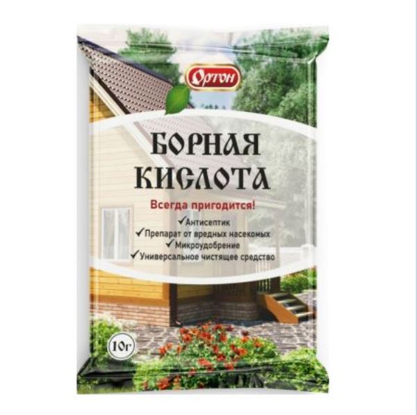  Микроудобрение Борная кислота 10г для развития, плодоношения растений Ортон 02-003
