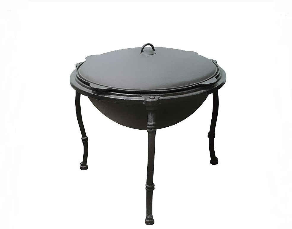  Чаша азиатская чугун 25л с крыш К-П на треноге БЛМЗ (922) d 53-55см