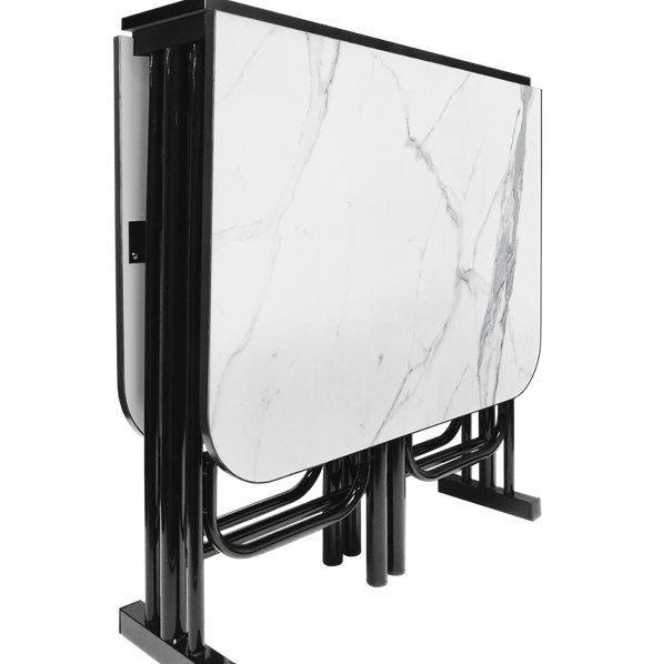  Стол трансформер ТС-2 120*68*76 Мрамор Бел каркас черн БП-00022699 (стол книжка)