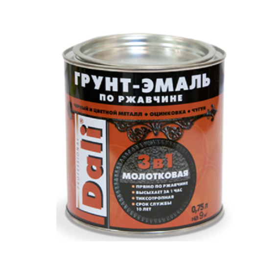  Грунт-эмаль по ржавчине молотк. зеленый 0,75л DALI арт.20404 Рогнеда