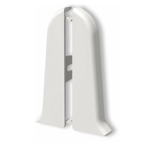  Заглушка для плинтуса 70мм белый 001 белый 2шт Идеал Классик