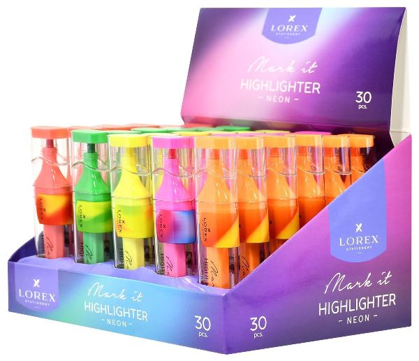  Текстовыделитель неон ассорти Lorex Mark it Neon 229740