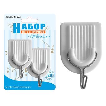  Набор крючков 2шт Эконом круг SM27-202 78415