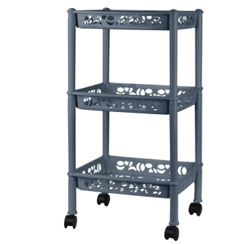  Этажерка 3-х секц на колесиках Keeplex Light 37*29*69см космич.серый KL282612026