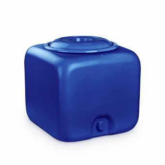  Бак 100л п/эт для душа квадрат с крышкой М1758 (2)