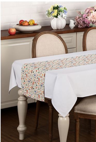  Дорожка на стол  Celebration 45х300см беж хлопок  850-734-33