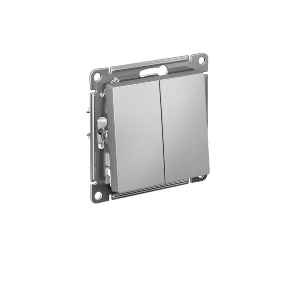  Выключатель проходной 2СП 10А IP20  AtlasDesign алюм ATN000365 Schneider 1240251