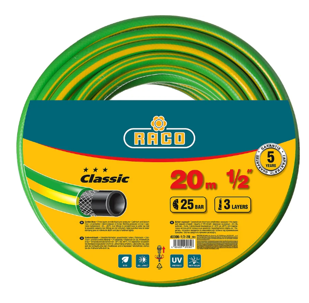  Шланг d1/2*20м RACO CLASSIC 40306-1/2-20 зел 20атм