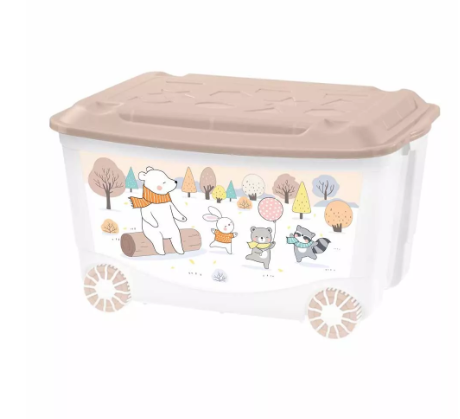  Контейнер для игрушек 45л Зверушки на опушке 43138093251