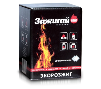  Экорозжиг Зажигай 20*20г для костров, мангалов, печей, каминов