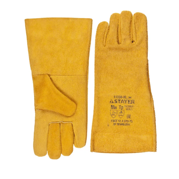  Перчатки спилковые Краги длина 400мм 11331-XL Staer master