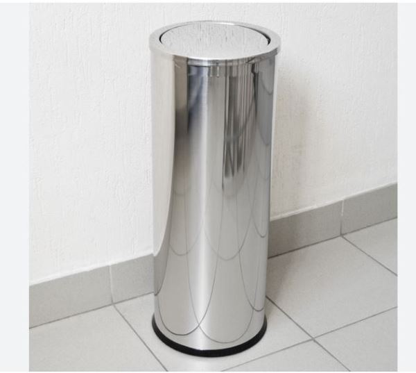  Контейнер для мусора 24л нерж круг плавающая крышка КТ-90-24-ПК