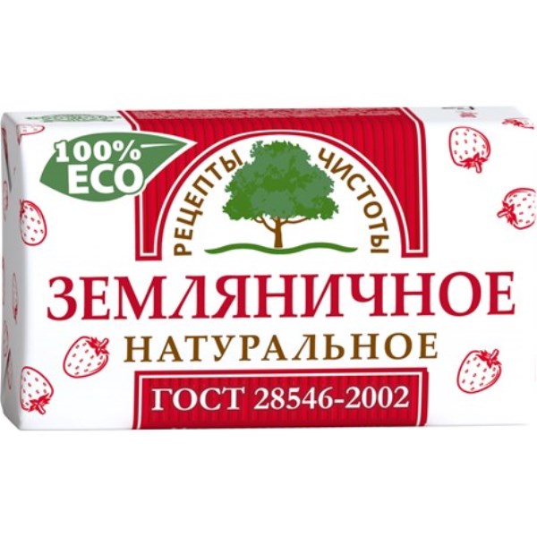  Мыло 180г Земляничное Рецепты чистоты НМЖК 135