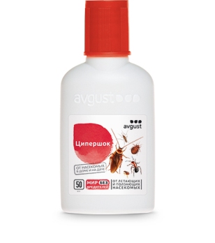  Ципершок 50мл от летающих и ползующих насекомых Август