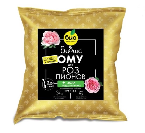  Удобрение для пионов и роз ОМУ 1кг БИОША