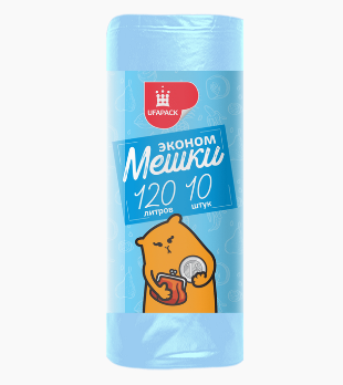  Мешки для мусора 120л 10шт Эконом МЭ3889 (21)